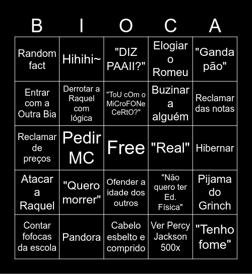 SV - Bia Bingo Card