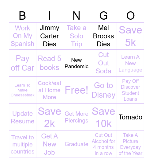 2024 Bingo Card