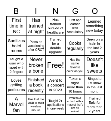 Welcome to Dimensions BINGO Card
