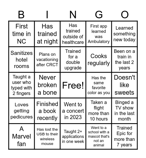 Welcome to Dimensions BINGO Card