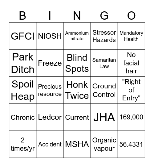 2024 Annual Refresher Bingo Card