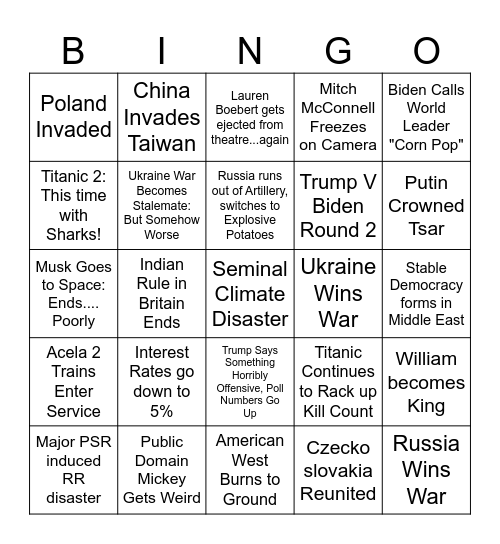 2024 Bingo Card