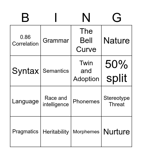 Psych Bingo 7.10-7.11 Bingo Card