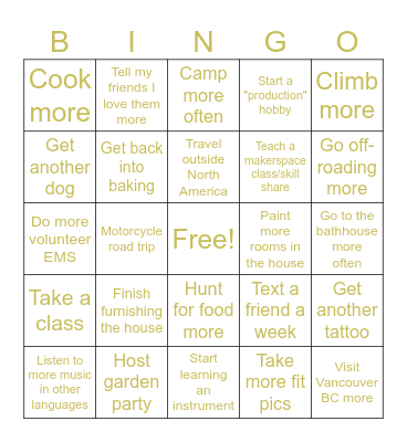 2024: Community Bingo Card