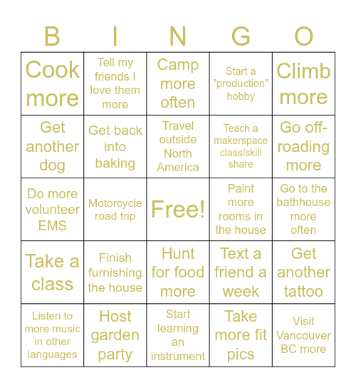 2024: Community Bingo Card