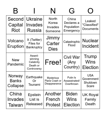 2024 Bingo Card