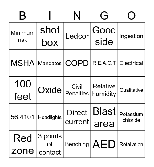 2024 Annual Refresher Bingo Card