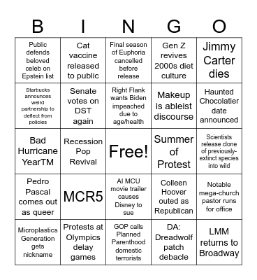 2024 BINGO Card