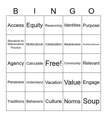 CRMT Bingo Card
