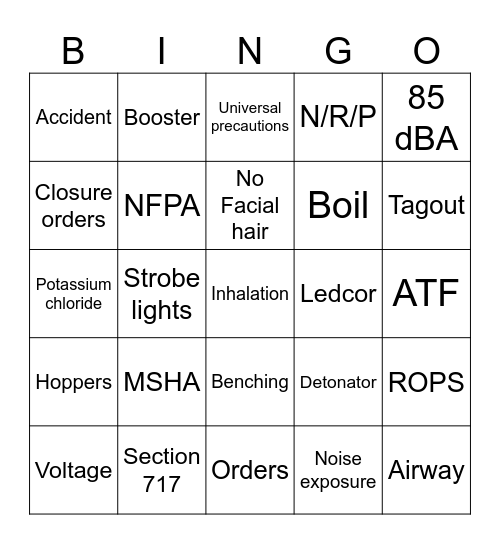 2024 Annual Refresher Bingo Card