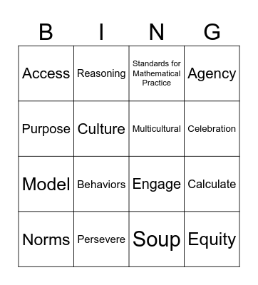 CRMT Bingo Card