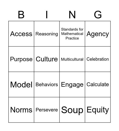 CRMT Bingo Card