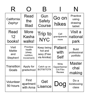 2024 Bingo Card