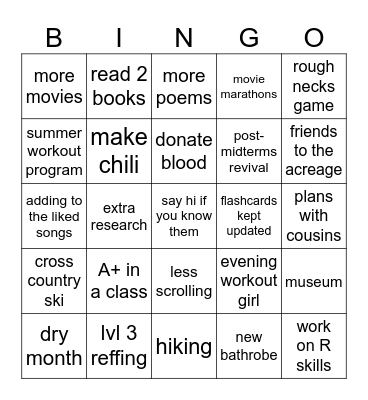 2024 Bingo Card