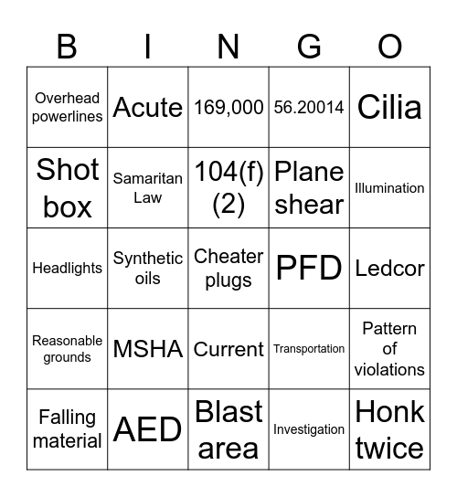 2024 Annual Refresher Bingo Card