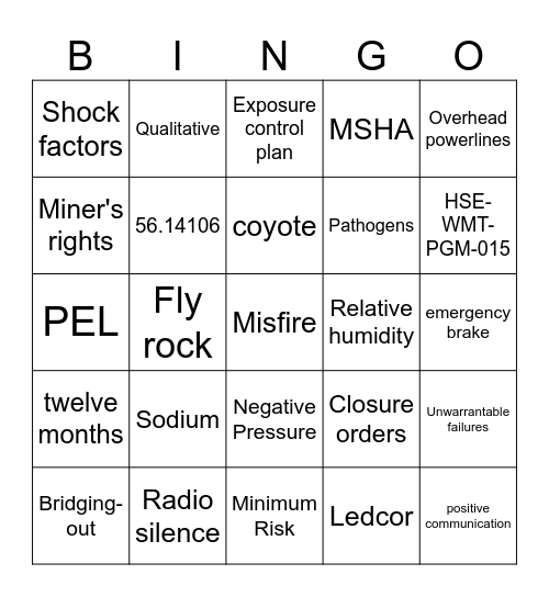2024 Annual Refresher Bingo Card