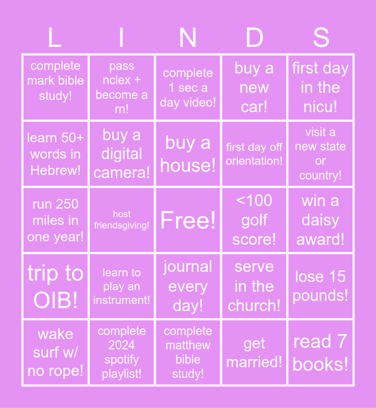 2024 Bingo Card   2024 