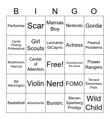 Gina & Faisal's Baby Shower Bingo Card