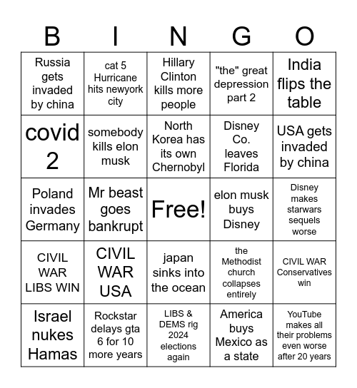 2024 Bingo Card