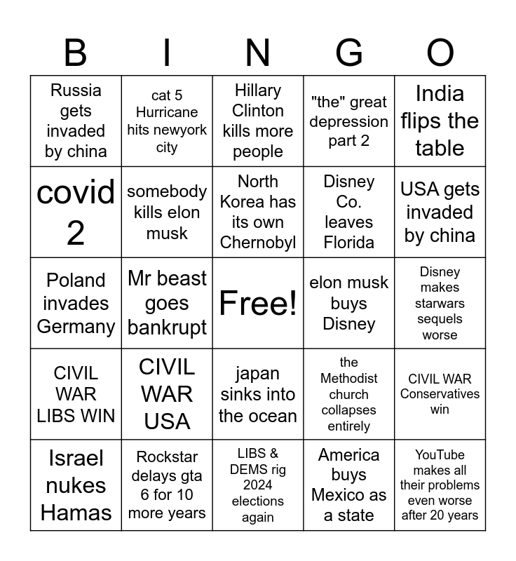 2024 Bingo Card   2024 