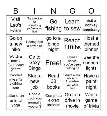 2024 Bingo Card