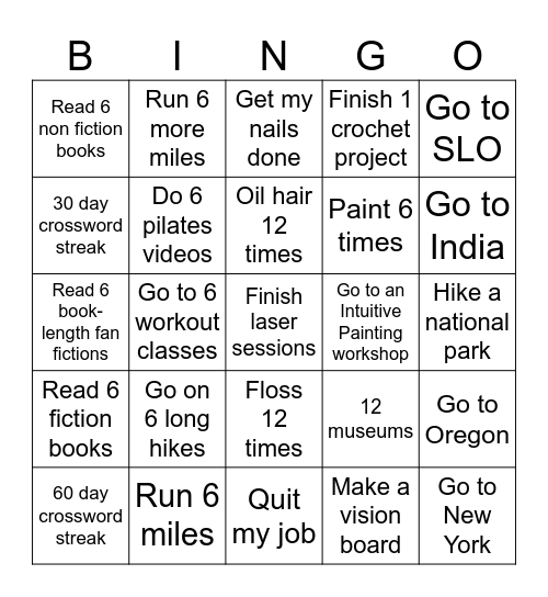 2024 Bingo Card