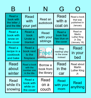 January Reading Bingo Card