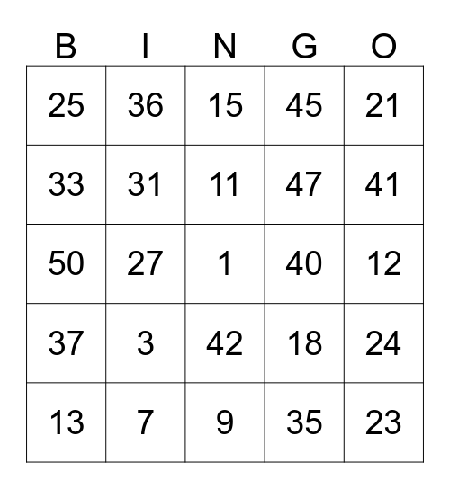 ColourPop Bingo! Bingo Card