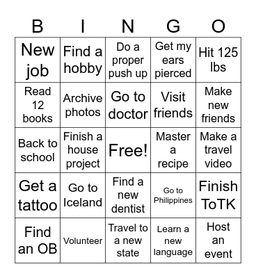 2024 Bingo Card