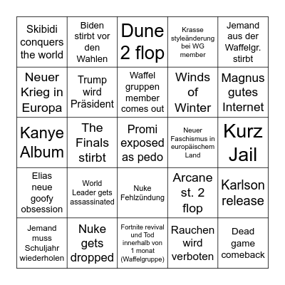 2024 Bingokarte Bingo Card