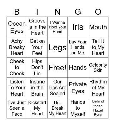 Anatomy 101 Bingo Card