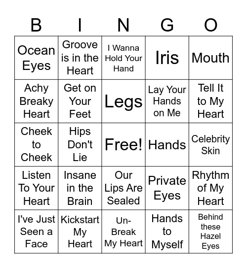 Anatomy 101 Bingo Card