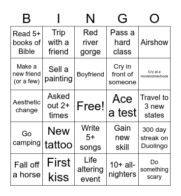 2024 Bingo Card