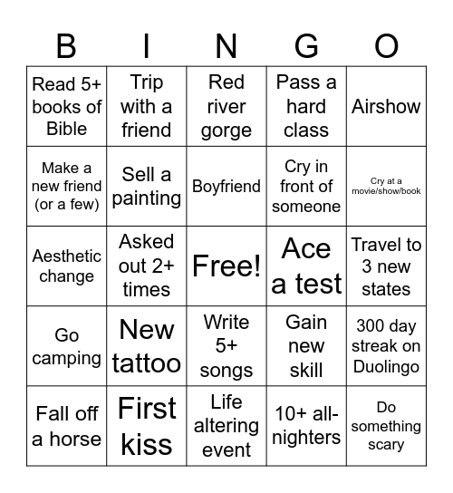2024 Bingo Card