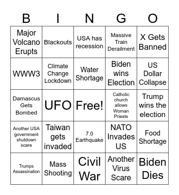 2024 Bingo! Bingo Card