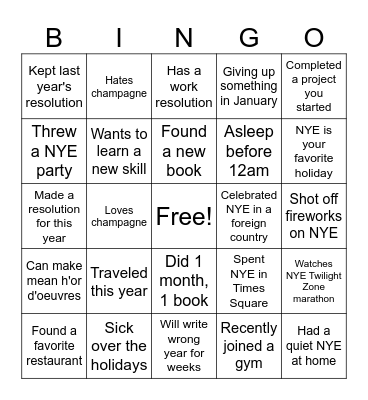 Highspot - New Year's Bingo! Bingo Card