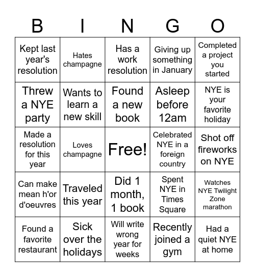 Highspot - New Year's Bingo! Bingo Card