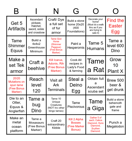 Caballus Bingo 2.0 Bingo Card