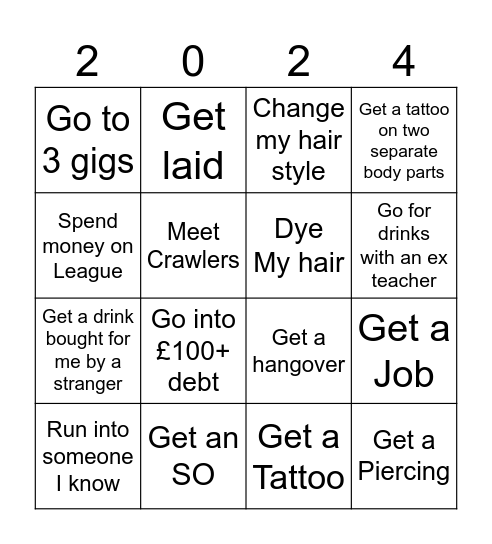 Ash 2024 Bingo Card