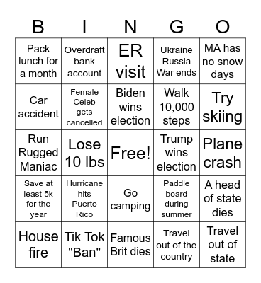 2024 Bingo Card