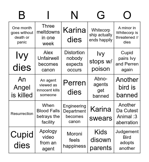 Whitecorp 2024 Bingo Card