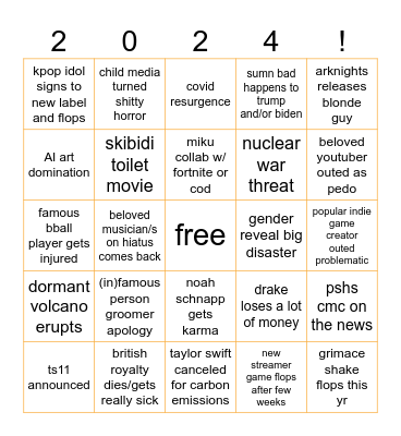 2024 Bingo Card