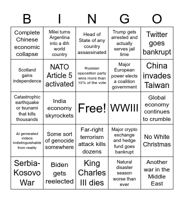 2024 Bingo Card