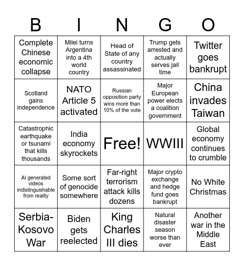 2024 Bingo Card