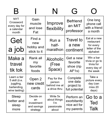 Krish 2024 Bingo Card