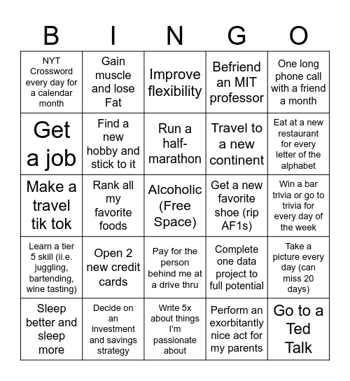 Krish 2024 Bingo Card