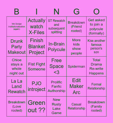 Peach Sys 2024 Bingo Card