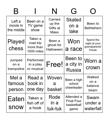 #2 Get to Know you Bingo Card