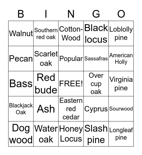 TreesUntitled Bingo Card