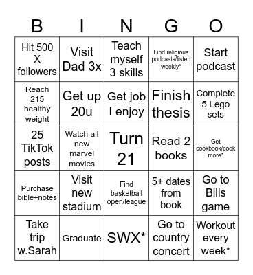2024 Bingo Card